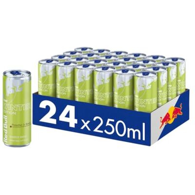 Red Bull NEU: Energy Drink Pistachio & Berries Winter Edition beinhaltet Koffein, Taurin, B-Vitamine, Zucker und Wasser, 250 ml, 24-Pack Red Bull NEU: Energy Drink Pistachio & Berries Winter Edition beinhaltet Koffein, Taurin, B-Vitamine, Zucker und Wasser, 250 ml, 24-Pack