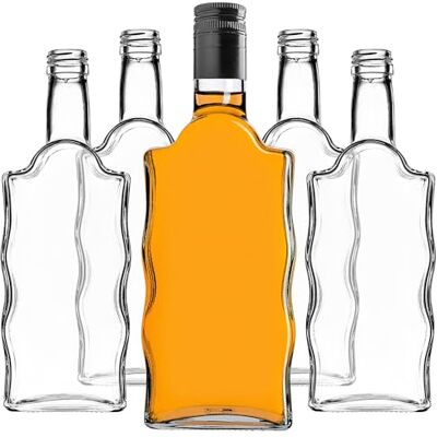 KADAX 5er Set Glasflaschen 500ml mit Schraubverschluss Schwarz, Lang – Leere Flaschen zum Befüllen für Saft, Likör, Öl, Essig & Sirup, Refillable Glass Bottles KADAX 5er Set Glasflaschen 500ml mit Schraubverschluss Schwarz, Lang – Leere Flaschen zum Befüllen für Saft, Likör, Öl, Essig & Sirup, Refillable Glass Bottles
