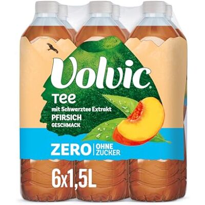 Volvic Tee Zero Pfirsichgeschmack – 6x1,5L – Zucker- & kalorienfrei Volvic Tee Zero Pfirsichgeschmack – 6x1,5L – Zucker- & kalorienfrei