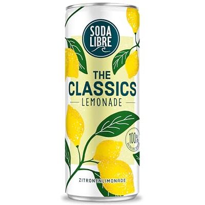 Soda Libre The Classics Lemonade Zitronenlimonade Alkoholfreies Erfrischungsgetränk 12er Pack 12 x 0,33l Soda Libre The Classics Lemonade Zitronenlimonade Alkoholfreies Erfrischungsgetränk 12er Pack 12 x 0,33l