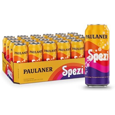 Paulaner Brauerei Paulaner Spezi • Erfrischungsgetränk mit Cola & Orange • EINWEG (24x0,5l) Paulaner Brauerei Paulaner Spezi • Erfrischungsgetränk mit Cola & Orange • EINWEG (24x0,5l)