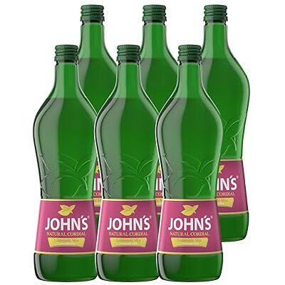 JOHN'S Lemonade – 6 x 0,7L Flaschen – Fruchtiger Zitronen-Sirup für hausgemachte Limonaden, Cocktails & Erfrischungsgetränke – Perfekt für frische Limonade & Iced Tea JOHN'S Lemonade – 6 x 0,7L Flaschen – Fruchtiger Zitronen-Sirup für hausgemachte Limonaden, Cocktails & Erfrischungsgetränke – Perfekt für frische Limonade & Iced Tea
