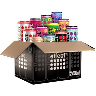 effect Probierpaket Energy Drink – 12 x 330 ml Dosen Einweg – alle Sorten in einer Box – koffeinhaltiges Erfrischungsgetränk mit B-Vitaminen – fruchtig & vegan effect Probierpaket Energy Drink – 12 x 330 ml Dosen Einweg – alle Sorten in einer Box – koffeinhaltiges Erfrischungsgetränk mit B-Vitaminen – fruchtig & vegan