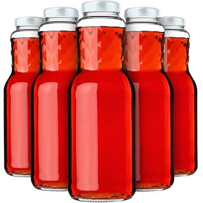 KADAX 20er Set Glasflaschen 1L mit Schraubverschluss Weiß – Leere Milchflaschen Saftflaschen zum Befüllen für Saft, Milch, Smoothies & Sirup, Refillable Glass Bottles KADAX 20er Set Glasflaschen 1L mit Schraubverschluss Weiß – Leere Milchflaschen Saftflaschen zum Befüllen für Saft, Milch, Smoothies & Sirup, Refillable Glass Bottles