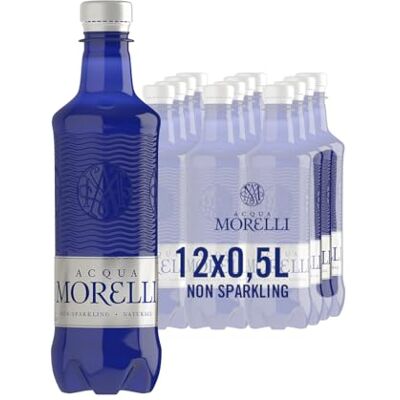 ACQUA MORELLI Stilles Mineralwasser Non Sparkling, 12x0,5l PET Naturreines stilles Wasser aus Italien ohne Kohlensäure, reiner Geschmack, praktisch in PET-Flaschen für unterwegs, Einweg ACQUA MORELLI Stilles Mineralwasser Non Sparkling, 12x0,5l PET Naturreines stilles Wasser aus Italien ohne Kohlensäure, reiner Geschmack, praktisch in PET-Flaschen für unterwegs, Einweg