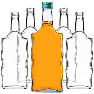 KADAX 10er Set Glasflaschen 500ml mit Schraubverschluss Grün – Leere Flaschen zum Befüllen für Saft, Likör, Öl, Essig & Sirup, Refillable Glass Bottles KADAX 10er Set Glasflaschen 500ml mit Schraubverschluss Grün – Leere Flaschen zum Befüllen für Saft, Likör, Öl, Essig & Sirup, Refillable Glass Bottles