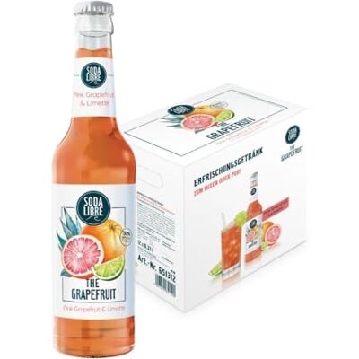 Soda Libre The Grapefruit Alkoholfreies Erfrischungsgetränk Pink Grapefruit und Limette 15% Fruchtgehalt Perfekt als Filler mit Tequila 12 x 330ML Soda Libre The Grapefruit Alkoholfreies Erfrischungsgetränk Pink Grapefruit und Limette 15% Fruchtgehalt Perfekt als Filler mit Tequila 12 x 330ML