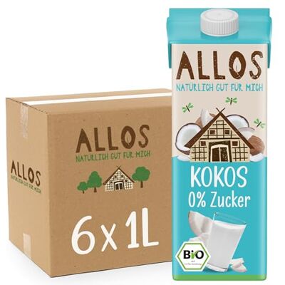 Allos Bio Kokosdrink ohne Zucker Vegane Milchalternative 6 x 1L Allos Bio Kokosdrink ohne Zucker Vegane Milchalternative 6 x 1L