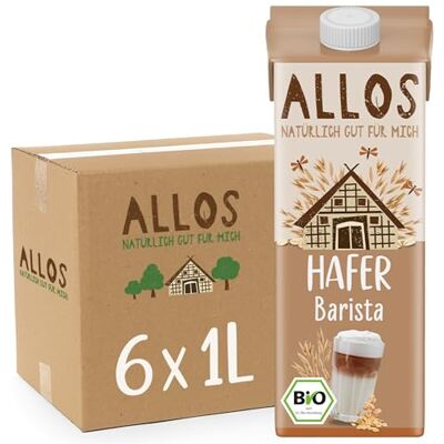Allos Bio Haferdrink Barista Vegane Milchalternative 6 x 1L Allos Bio Haferdrink Barista Vegane Milchalternative 6 x 1L