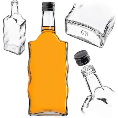 KADAX Glasflaschen 500ml mit Schraubverschluss Schwarz – Leere Flaschen zum Befüllen für Saft, Likör, Öl, Essig & Sirup, Refillable Glass Bottles KADAX Glasflaschen 500ml mit Schraubverschluss Schwarz – Leere Flaschen zum Befüllen für Saft, Likör, Öl, Essig & Sirup, Refillable Glass Bottles