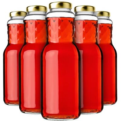 KADAX 20er Set Glasflaschen 1L mit Schraubverschluss Gold – Leere Milchflaschen Saftflaschen zum Befüllen für Saft, Milch, Smoothies & Sirup, Refillable Glass Bottles KADAX 20er Set Glasflaschen 1L mit Schraubverschluss Gold – Leere Milchflaschen Saftflaschen zum Befüllen für Saft, Milch, Smoothies & Sirup, Refillable Glass Bottles
