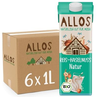 Allos Bio Reis-Haselnuss Drink Vegane Milchalternative 6 x 1L Allos Bio Reis-Haselnuss Drink Vegane Milchalternative 6 x 1L
