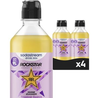 sodastream drink mix Rockstar Energy Tropical Guava ohne Zucker, 4 x 440 ml sodastream drink mix Rockstar Energy Tropical Guava ohne Zucker, 4 x 440 ml