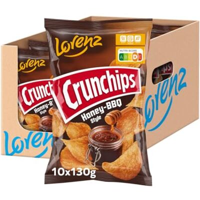 Lorenz Snack World LORENZ Crunchips Honey-BBQ-Style 10er Pack glutenfrei Lorenz Snack World LORENZ Crunchips Honey-BBQ-Style 10er Pack glutenfrei