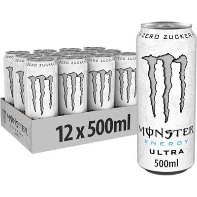 Monster Cable Energy Ultra White koffeinhaltiger Energy Drink mit sanftem Zitrus-Geschmack ohne Zucker und ohne Kalorien in praktischen Einweg Dosen (12 x 500 ml) Monster Cable Energy Ultra White koffeinhaltiger Energy Drink mit sanftem Zitrus-Geschmack ohne Zucker und ohne Kalorien in praktischen Einweg Dosen (12 x 500 ml)