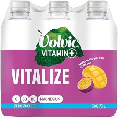 Volvic Vitamin+ Vitalize Mango-Passionsfrucht – 6x0,75L – Zuckerfrei Volvic Vitamin+ Vitalize Mango-Passionsfrucht – 6x0,75L – Zuckerfrei