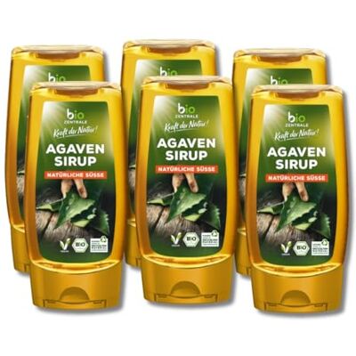 bioZentrale Agavensirup 6 x 350 g Bio Agavendicksaft Idealer Agaven Sirup Süßungsmittel und Ahornsirup Alternative Agavennektar Ersatz bioZentrale Agavensirup 6 x 350 g Bio Agavendicksaft Idealer Agaven Sirup Süßungsmittel und Ahornsirup Alternative Agavennektar Ersatz