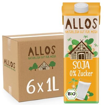 Allos Bio Sojadrink ohne Zucker Vegane Milchalternative 6 x 1L Allos Bio Sojadrink ohne Zucker Vegane Milchalternative 6 x 1L