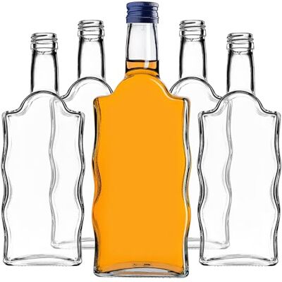 KADAX 10er Set Glasflaschen 500ml mit Schraubverschluss Blau – Leere Flaschen zum Befüllen für Saft, Likör, Öl, Essig & Sirup, Refillable Glass Bottles KADAX 10er Set Glasflaschen 500ml mit Schraubverschluss Blau – Leere Flaschen zum Befüllen für Saft, Likör, Öl, Essig & Sirup, Refillable Glass Bottles