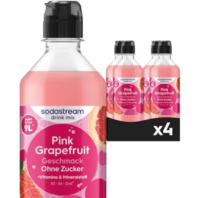 sodastream drink mix Pink Grapefruit ohne Zucker, 4er Pack (4 x 440 ml) sodastream drink mix Pink Grapefruit ohne Zucker, 4er Pack (4 x 440 ml)