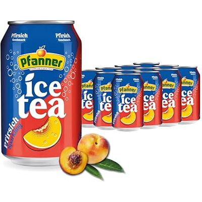 Pfanner Eistee Pfirsich Sparkling Dose im Vorratspack – Kohlensäurehaltiger IceTea mit Pfirsichgeschmack (12 x 0,33 l) Pfanner Eistee Pfirsich Sparkling Dose im Vorratspack – Kohlensäurehaltiger IceTea mit Pfirsichgeschmack (12 x 0,33 l)