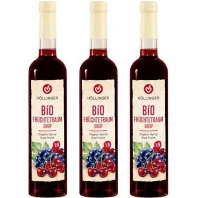 HÖLLINGER - JUST LOVING NATURE Höllinger Früchtetraum Bio Sirup Traube-Sauerkirsche, 3 x 0,5 L HÖLLINGER - JUST LOVING NATURE Höllinger Früchtetraum Bio Sirup Traube-Sauerkirsche, 3 x 0,5 L