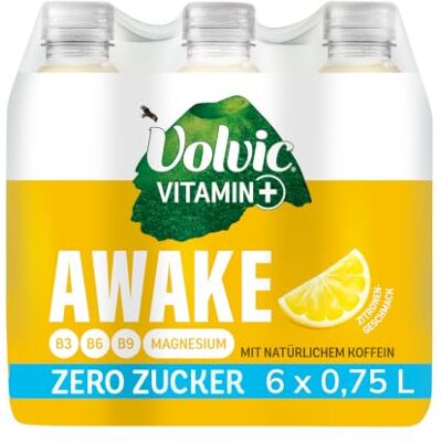 Volvic Vitamin+ Awake Zitrone – Erfrischungsgetränk mit Koffein, Magnesium und Vitaminen – Ohne Zucker und ohne Kalorien – 6 x 0,75 l Volvic Vitamin+ Awake Zitrone – Erfrischungsgetränk mit Koffein, Magnesium und Vitaminen – Ohne Zucker und ohne Kalorien – 6 x 0,75 l