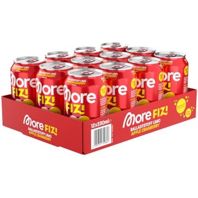 MORE NUTRITION MORE Fizi, Apple Cranberry, 330 ml (12er Pack) MORE NUTRITION MORE Fizi, Apple Cranberry, 330 ml (12er Pack)