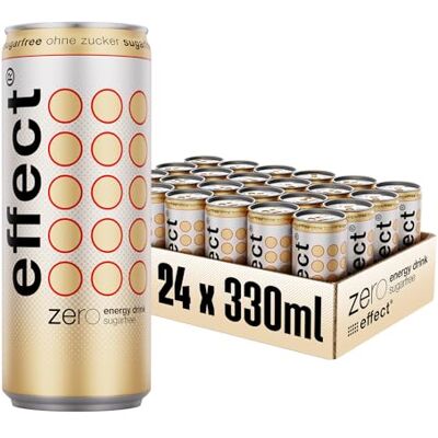 effect Energy Drink ZERO SUGAR – Tray mit 24 x 330 ml Energy Dosen Einweg, Koffeinhaltiges Erfrischungsgetränk ohne Zucker mit B-Vitaminen – einzigartig & erfrischender Geschmack, vegan effect Energy Drink ZERO SUGAR – Tray mit 24 x 330 ml Energy Dosen Einweg, Koffeinhaltiges Erfrischungsgetränk ohne Zucker mit B-Vitaminen – einzigartig & erfrischender Geschmack, vegan