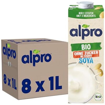 Alpro Bio Soyadrink ohne Zucker – 8 x 1 l Alpro Bio Soyadrink ohne Zucker – 8 x 1 l