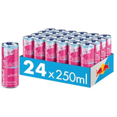 Red Bull Energy Drink Peach Edition (Sugarfree) 24er Palette Dosen Getränke mit White Peach Geschmack, EINWEG (24 x 250 ml) Red Bull Energy Drink Peach Edition (Sugarfree) 24er Palette Dosen Getränke mit White Peach Geschmack, EINWEG (24 x 250 ml)