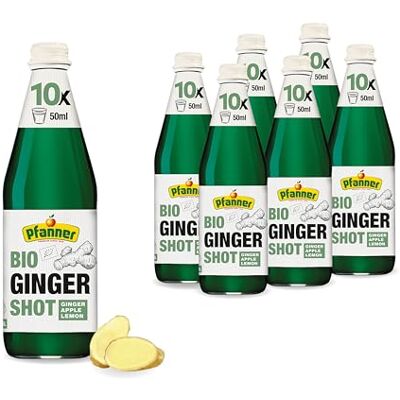 Pfanner Bio Ingwer Shot 100% Direktsaft im Vorratspack (6 x 0,5L) – Ingwer, Apfel & Zitrone – 500 ml Glasflasche (10 Shots à 50 ml) Pfanner Bio Ingwer Shot 100% Direktsaft im Vorratspack (6 x 0,5L) – Ingwer, Apfel & Zitrone – 500 ml Glasflasche (10 Shots à 50 ml)