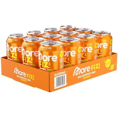 MORE NUTRITION MORE Fizi, Orange, 330 ml (12er Pack) MORE NUTRITION MORE Fizi, Orange, 330 ml (12er Pack)