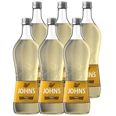 JOHN'S Honig – 6 x 0,7L Flaschen – Aromatischer Honig-Sirup für Cocktails, Tee & Desserts – Perfekt für Hot Toddy & Honey Mule JOHN'S Honig – 6 x 0,7L Flaschen – Aromatischer Honig-Sirup für Cocktails, Tee & Desserts – Perfekt für Hot Toddy & Honey Mule