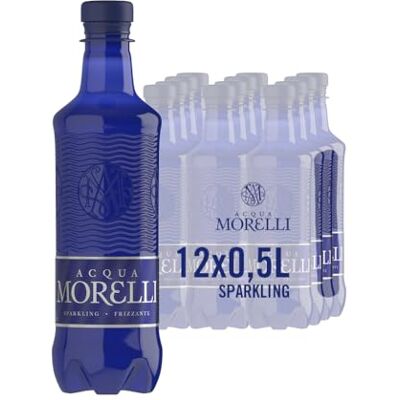 ACQUA MORELLI Sparkling Frizzante Mineralwasser mit Kohlensäure 12 x 0,5l PET Einwegflaschen, Classic Wasser, erfrischend spritziges Wasser aus Italien ACQUA MORELLI Sparkling Frizzante Mineralwasser mit Kohlensäure 12 x 0,5l PET Einwegflaschen, Classic Wasser, erfrischend spritziges Wasser aus Italien