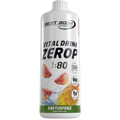Best Body Nutrition ZEROP Vital Zuckerfreies Getränkekonzentrat Sirup Kaktusfeige Ohne Aspartam 1 L ergibt 80 L Getränk Fitness Drink mit Vitaminen B1 B6 Niacin Kalorienarm Wassersprudler Best Body Nutrition ZEROP Vital Zuckerfreies Getränkekonzentrat Sirup Kaktusfeige Ohne Aspartam 1 L ergibt 80 L Getränk Fitness Drink mit Vitaminen B1 B6 Niacin Kalorienarm Wassersprudler