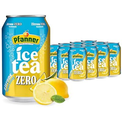 Pfanner Eistee Lemon Zero Sparkling Dose im Vorratspack – Zuckerfreier und kohlensäurehaltiger IceTea mit Zitronengeschmack ohne Zucker (12 x 0,33 l) Pfanner Eistee Lemon Zero Sparkling Dose im Vorratspack – Zuckerfreier und kohlensäurehaltiger IceTea mit Zitronengeschmack ohne Zucker (12 x 0,33 l)