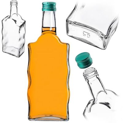 KADAX Glasflaschen 500ml mit Schraubverschluss Grün – Leere Flaschen zum Befüllen für Saft, Likör, Öl, Essig & Sirup, Refillable Glass Bottles KADAX Glasflaschen 500ml mit Schraubverschluss Grün – Leere Flaschen zum Befüllen für Saft, Likör, Öl, Essig & Sirup, Refillable Glass Bottles