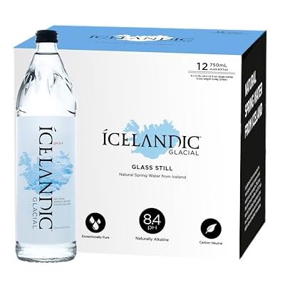 Icelandic Glacial Premium Stilles Wasser, 12 x 750 ml Glasflaschen – Alkalisch/Niedriger pH-Wert, klimaneutral, aus isländischen Quellen. Niedriger Gehalt an gelösten Feststoffen (TDS) und Mineralien Icelandic Glacial Premium Stilles Wasser, 12 x 750 ml Glasflaschen – Alkalisch/Niedriger pH-Wert, klimaneutral, aus isländischen Quellen. Niedriger Gehalt an gelösten Feststoffen (TDS) und Mineralien
