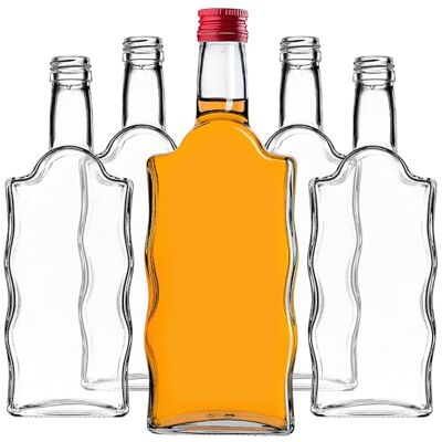 KADAX 50er Set Glasflaschen 500ml mit Schraubverschluss Rot – Leere Flaschen zum Befüllen für Saft, Likör, Öl, Essig & Sirup, Refillable Glass Bottles KADAX 50er Set Glasflaschen 500ml mit Schraubverschluss Rot – Leere Flaschen zum Befüllen für Saft, Likör, Öl, Essig & Sirup, Refillable Glass Bottles