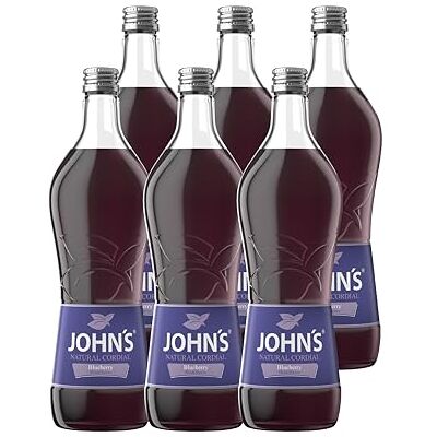 JOHN'S Heidelbeere – 6 x 0,7L Flaschen – Fruchtiger Heidelbeer-Sirup für Cocktails, Limonaden & Desserts – Perfekt für Blueberry Mojito & Smoothies JOHN'S Heidelbeere – 6 x 0,7L Flaschen – Fruchtiger Heidelbeer-Sirup für Cocktails, Limonaden & Desserts – Perfekt für Blueberry Mojito & Smoothies