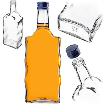 KADAX Glasflaschen 500ml mit Schraubverschluss Blau – Leere Flaschen zum Befüllen für Saft, Likör, Öl, Essig & Sirup, Refillable Glass Bottles KADAX Glasflaschen 500ml mit Schraubverschluss Blau – Leere Flaschen zum Befüllen für Saft, Likör, Öl, Essig & Sirup, Refillable Glass Bottles