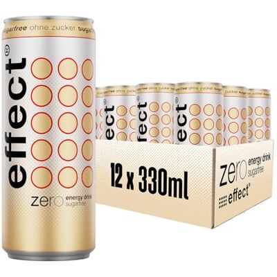 effect Energy Drink ZERO SUGAR – Tray mit 12 x 330 ml Energy Dosen Einweg, Koffeinhaltiges Erfrischungsgetränk ohne Zucker mit B-Vitaminen – einzigartiger & erfrischender Geschmack, vegan effect Energy Drink ZERO SUGAR – Tray mit 12 x 330 ml Energy Dosen Einweg, Koffeinhaltiges Erfrischungsgetränk ohne Zucker mit B-Vitaminen – einzigartiger & erfrischender Geschmack, vegan
