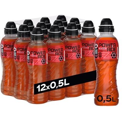 Powerade Sports Attack – Limitierte Edition zur Fußball WM – Kalorienreduziertes Sportgetränk mit leichtem Zimtgeschmack – Erfrischendes Elektrolytgetränk in Einweg-Flaschen mit Sport-Cap (12 x 500ml) Powerade Sports Attack – Limitierte Edition zur Fußball WM – Kalorienreduziertes Sportgetränk mit leichtem Zimtgeschmack – Erfrischendes Elektrolytgetränk in Einweg-Flaschen mit Sport-Cap (12 x 500ml)