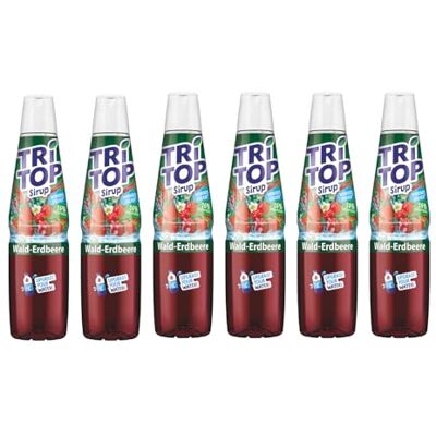 TRi TOP Walderdbeere Sirup 6er Pack 6 x 600 ml Fruchtsirup Kalorienarm Getränkesirup aus Erdbeersaftkonzentrat für Wassersprudler, Wald-Erdbeer Aroma, ergibt ca. 28,8 Liter Erfrischungsgetränk TRi TOP Walderdbeere Sirup 6er Pack 6 x 600 ml Fruchtsirup Kalorienarm Getränkesirup aus Erdbeersaftkonzentrat für Wassersprudler, Wald-Erdbeer Aroma, ergibt ca. 28,8 Liter Erfrischungsgetränk