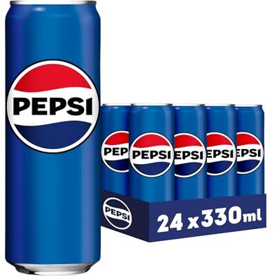Pepsi Cola, Das Original von , Koffeinhaltige Cola in der Dose, EINWEG Dose (24 x 0.33 l) (Verpackungsdesign kann abweichen) Pepsi Cola, Das Original von , Koffeinhaltige Cola in der Dose, EINWEG Dose (24 x 0.33 l) (Verpackungsdesign kann abweichen)