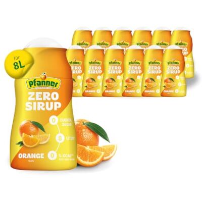 Pfanner Orange ZERO Sirup (12 x 57 ml) – Zuckerfreier Getränkesirup für 12 x 8 L – kalorienfrei & ohne Zucker – Eistee Geschmack Pfanner Orange ZERO Sirup (12 x 57 ml) – Zuckerfreier Getränkesirup für 12 x 8 L – kalorienfrei & ohne Zucker – Eistee Geschmack