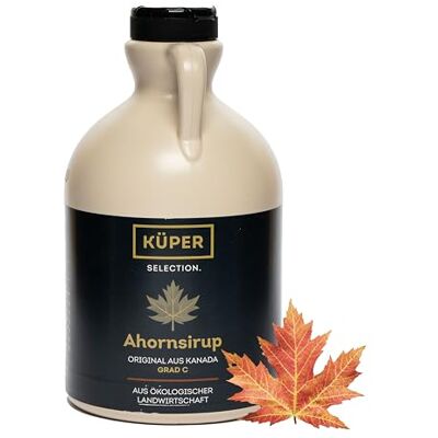 Küper Selection Ahornsirup Grad C – 1000 ml – Sirup Kaffee, Pancakes & Dessert – aus Kanada – herb-süß für BBQ, Dressings, Marinade Küper Selection Ahornsirup Grad C – 1000 ml – Sirup Kaffee, Pancakes & Dessert – aus Kanada – herb-süß für BBQ, Dressings, Marinade