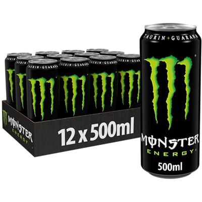 Monster Cable Energy® Green koffeinhaltiger Energy-Drink mit klassischem Energy-Geschmack full Sugar in praktischen Einweg Dosen (12 x 500 ml) Monster Cable Energy® Green koffeinhaltiger Energy-Drink mit klassischem Energy-Geschmack full Sugar in praktischen Einweg Dosen (12 x 500 ml)