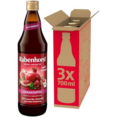 Rabenhorst Granatapfel Muttersaft BIO 3er Pack (3 x 700 ml) Rabenhorst Granatapfel Muttersaft BIO 3er Pack (3 x 700 ml)